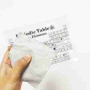 Silver Gray Cleaning Cloth for the Periodic Table Display with Real Elements