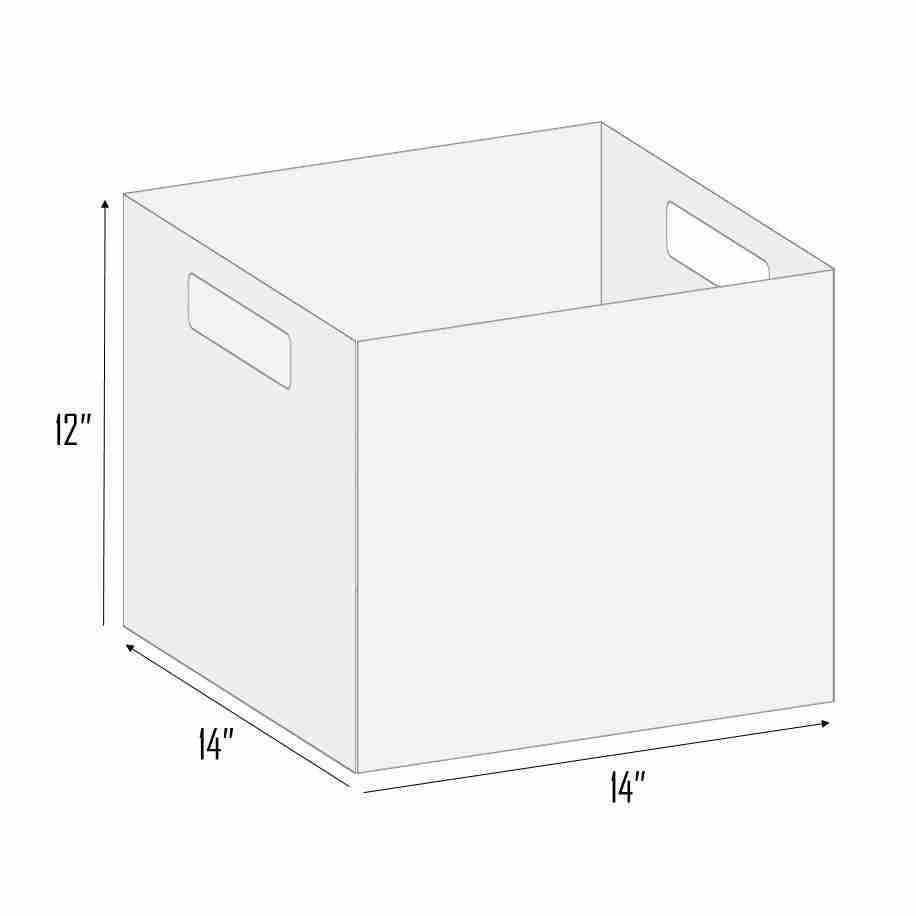 Acrylic Box with Handles 14x14x12 Inches