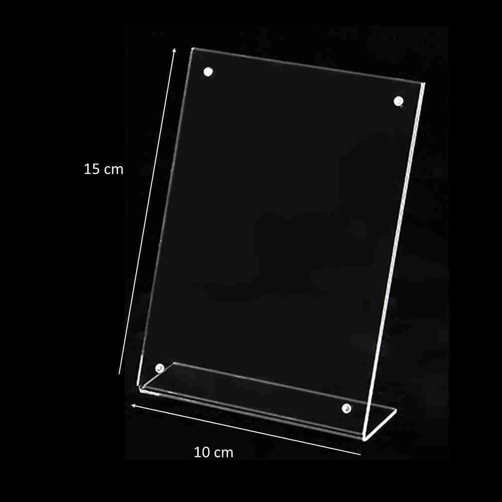 Slanted Acrylic Sign Holder with 4x6 Vertical Chinov Display