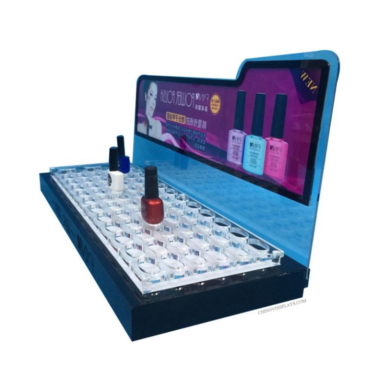 Custom Acrylic Display Nail Polish Gel Countertop POP Stand Chinov