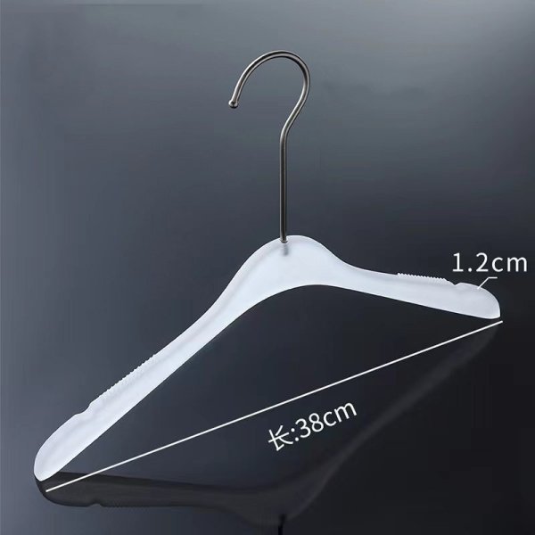 Jelimate High Quality Women Men Clothing Store Black Acrylic Hanger Non Slip Coat Shirt Pant Suit Clothing Hanger Clear Crystal Hanger Hotel Hanging Clothing Rack